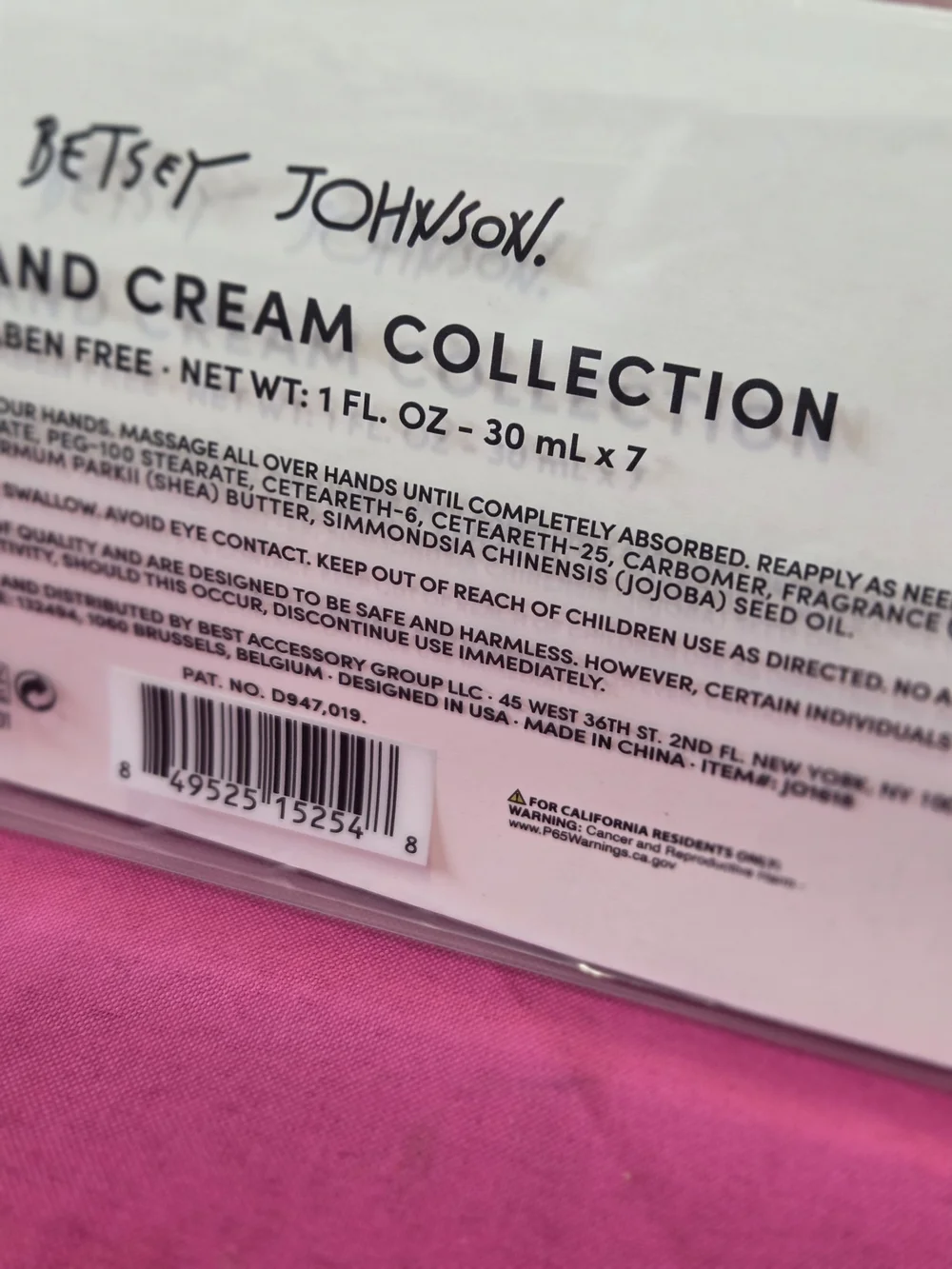 Betsey Johnson 7pc Vivid Rose & Floral Hand Cream Collection - Pink